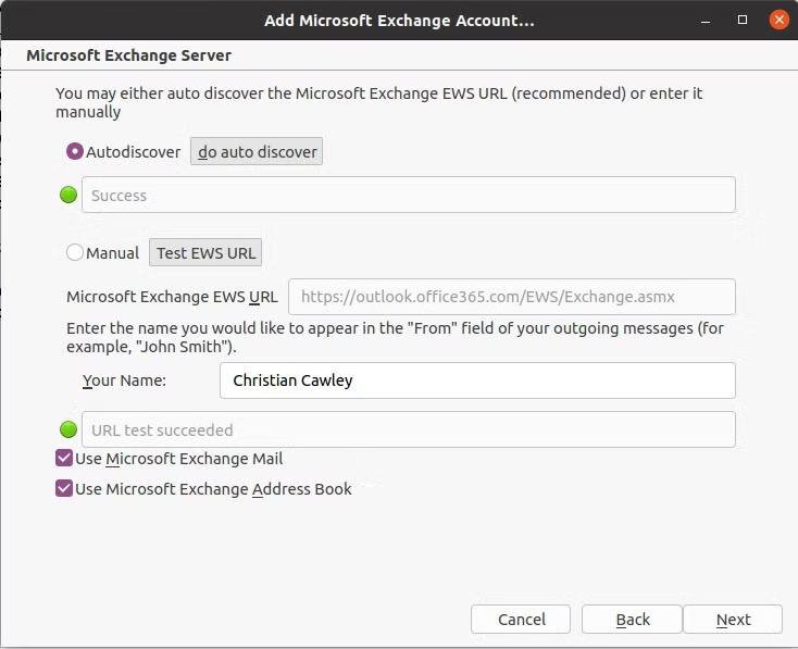 Thêm email Exchange vào Thunderbird
