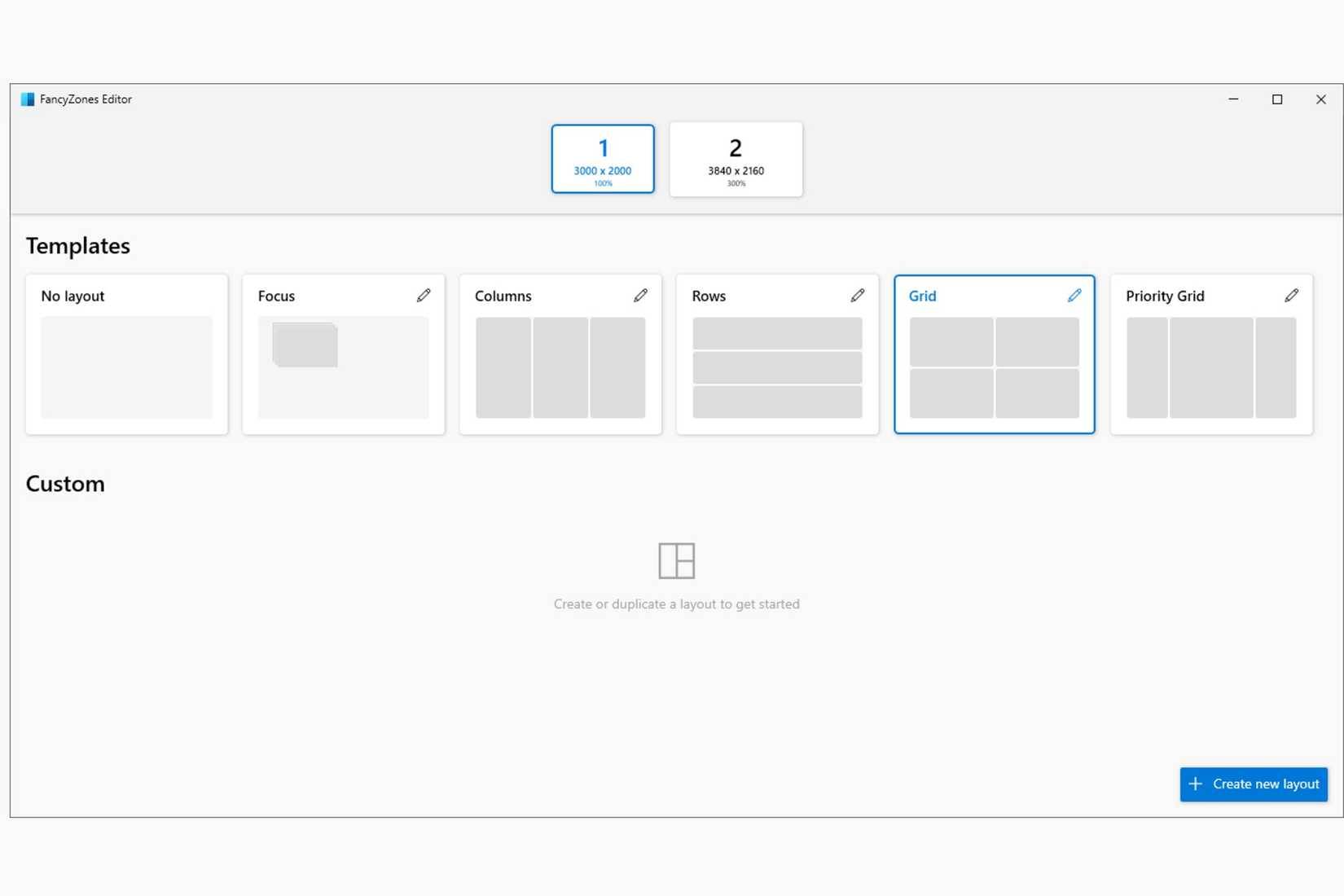 Layout Editor trong FancyZones