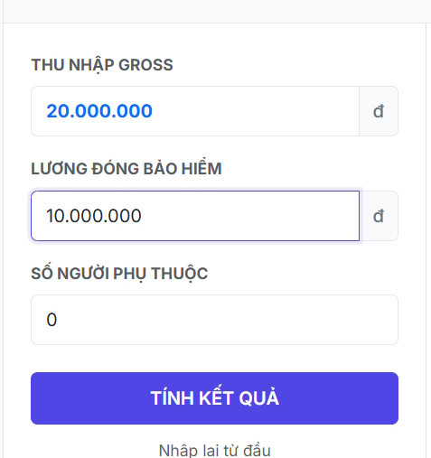 Công cụ tính thuế TNCN 2026