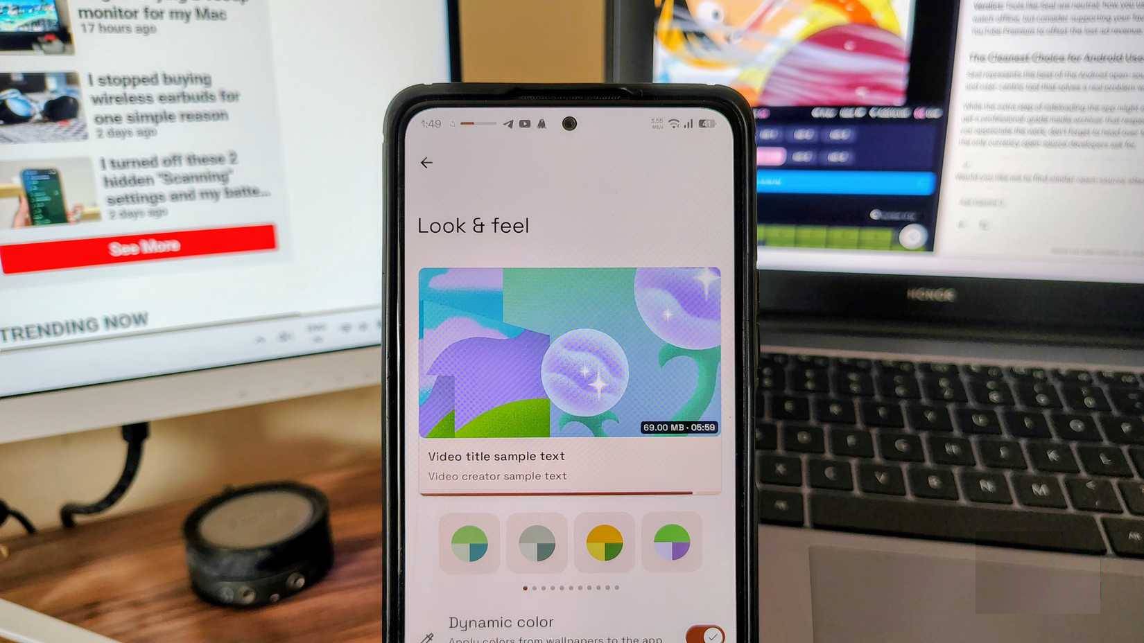 Giao diện và menu của trình tải xuống Seal