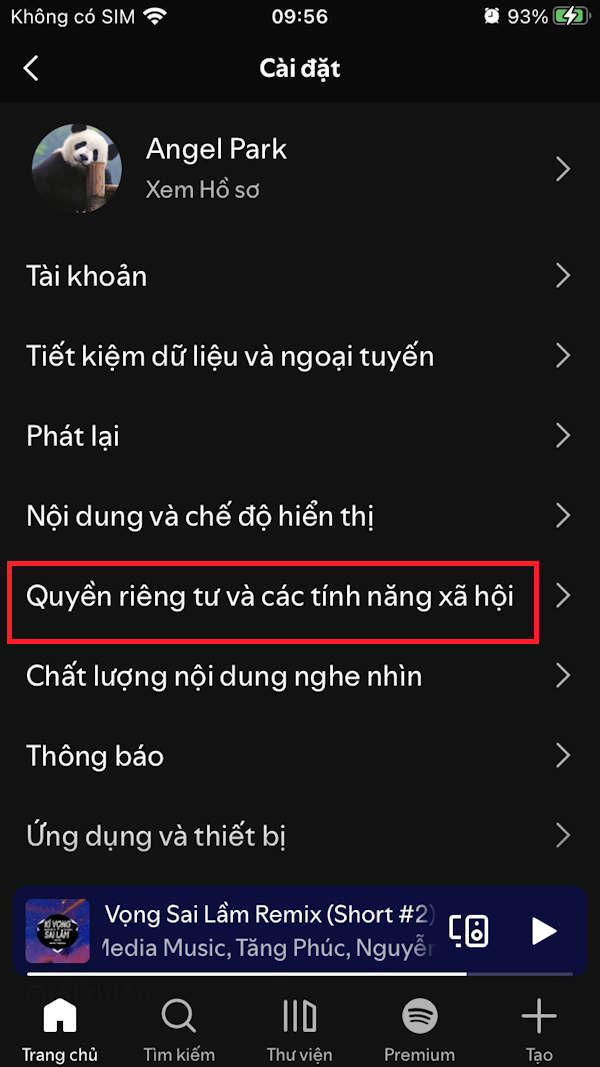 Quyền riêng tư Spotify