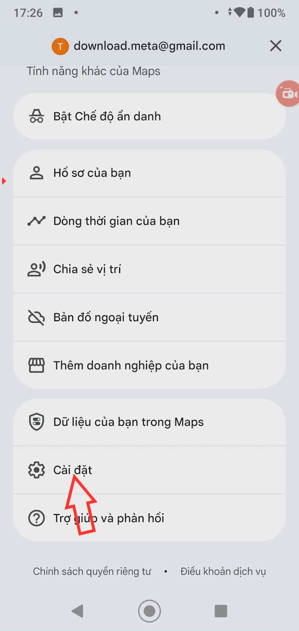 Cài đặt Google Maps