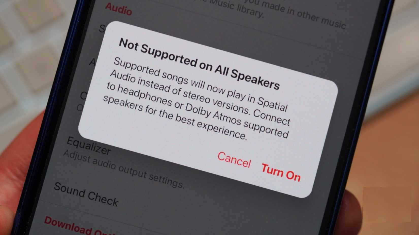 Dolby Atmos không được hỗ trợ trên một số loa nhất định