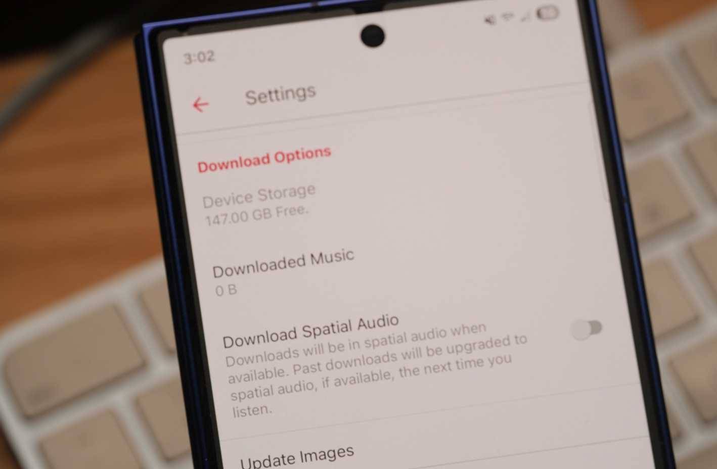 Tùy chọn tải xuống ở chế độ âm thanh không gian trong Apple Music cho Dolby Atmos