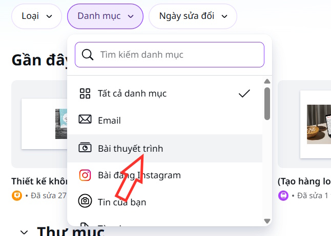 Bài thuyết trình trên Canva 