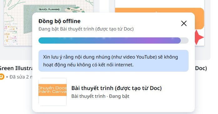 Thuyết trình offline trên Canva