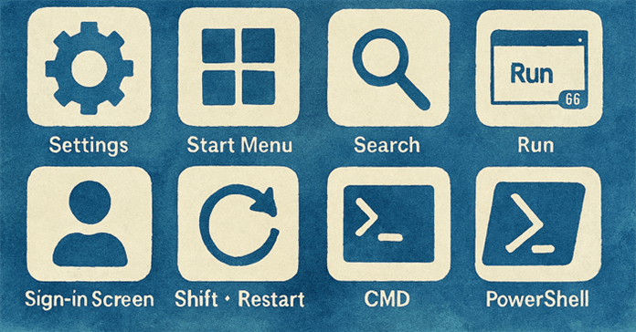 8 cách truy cập vào Advanced Startup Options Windows 10 cực nhanh