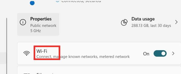 Chỉnh WiFi Windows