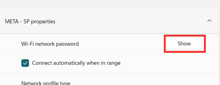 Hiện thị thông tin WiFi 