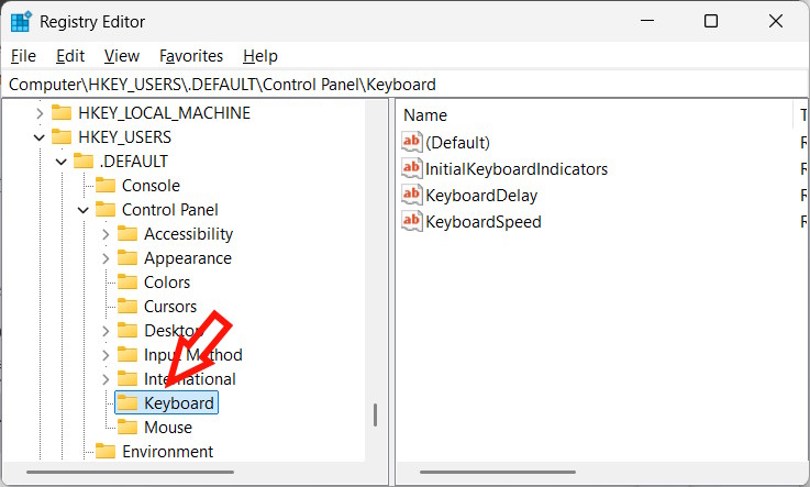 Truy cập Registry Editor