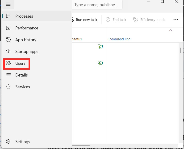 Truy cập Task Manager