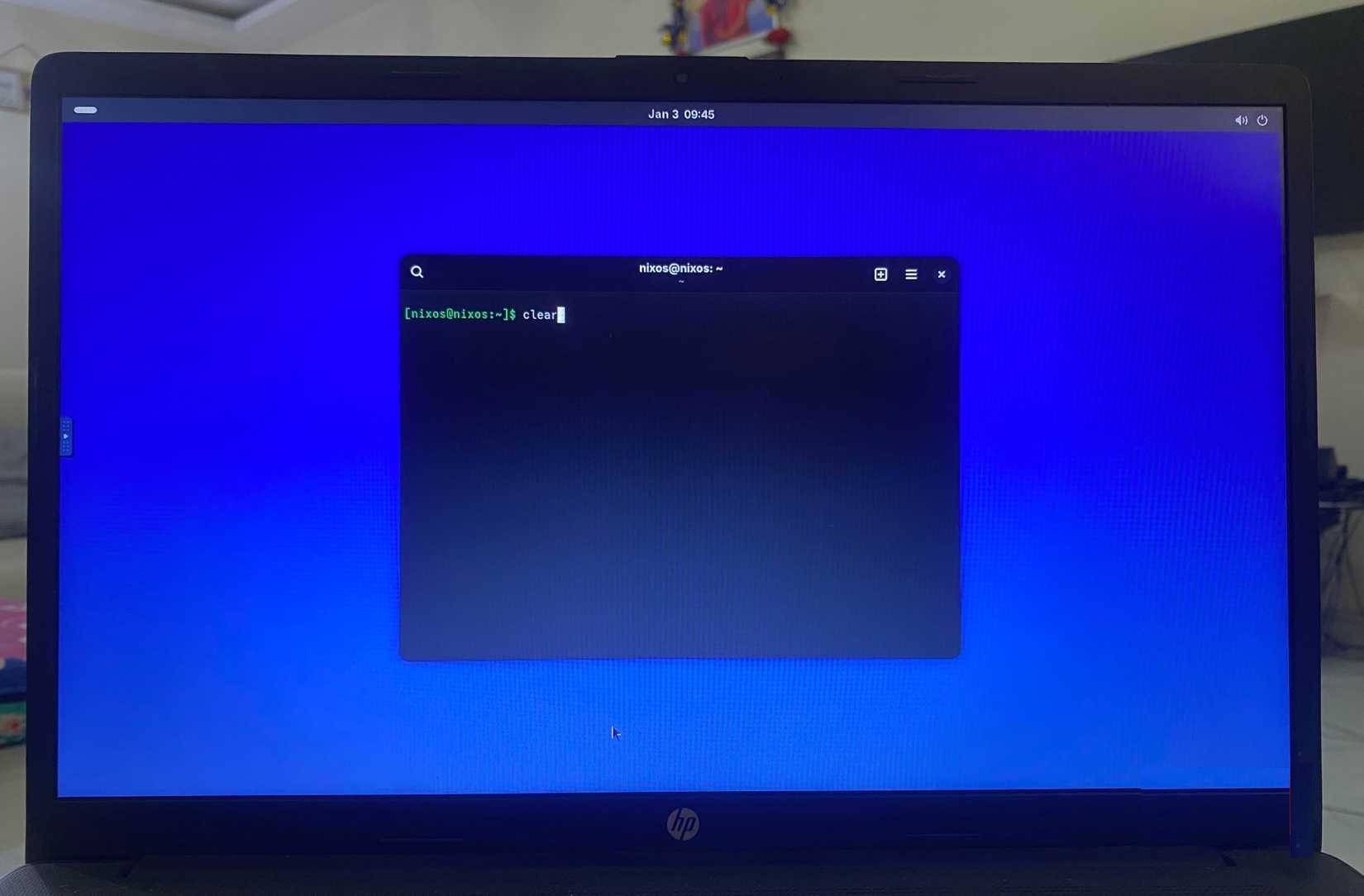 Chạy lệnh trên terminal NixOS