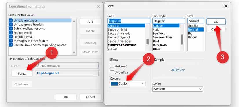 Đặt email cho điều kiện