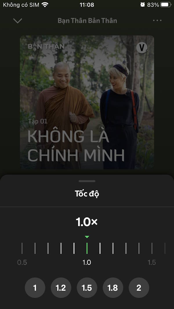 Tốc độ nghe podcast