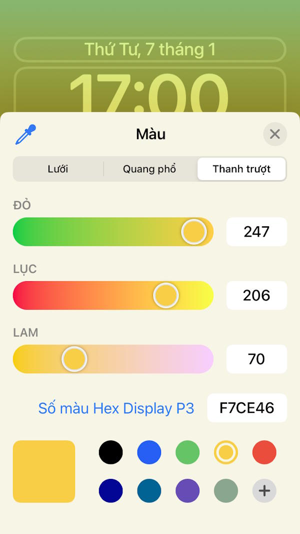 Mở rộng màu nền 