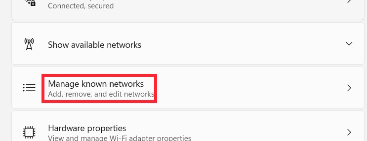 Quản lý WiFi trên Windows 11