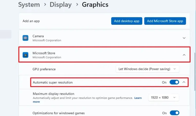 Cách bật tự động tăng độ phân giải trên Windows 11