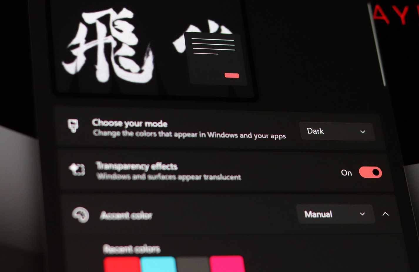 Cài đặt chế độ tối của Windows