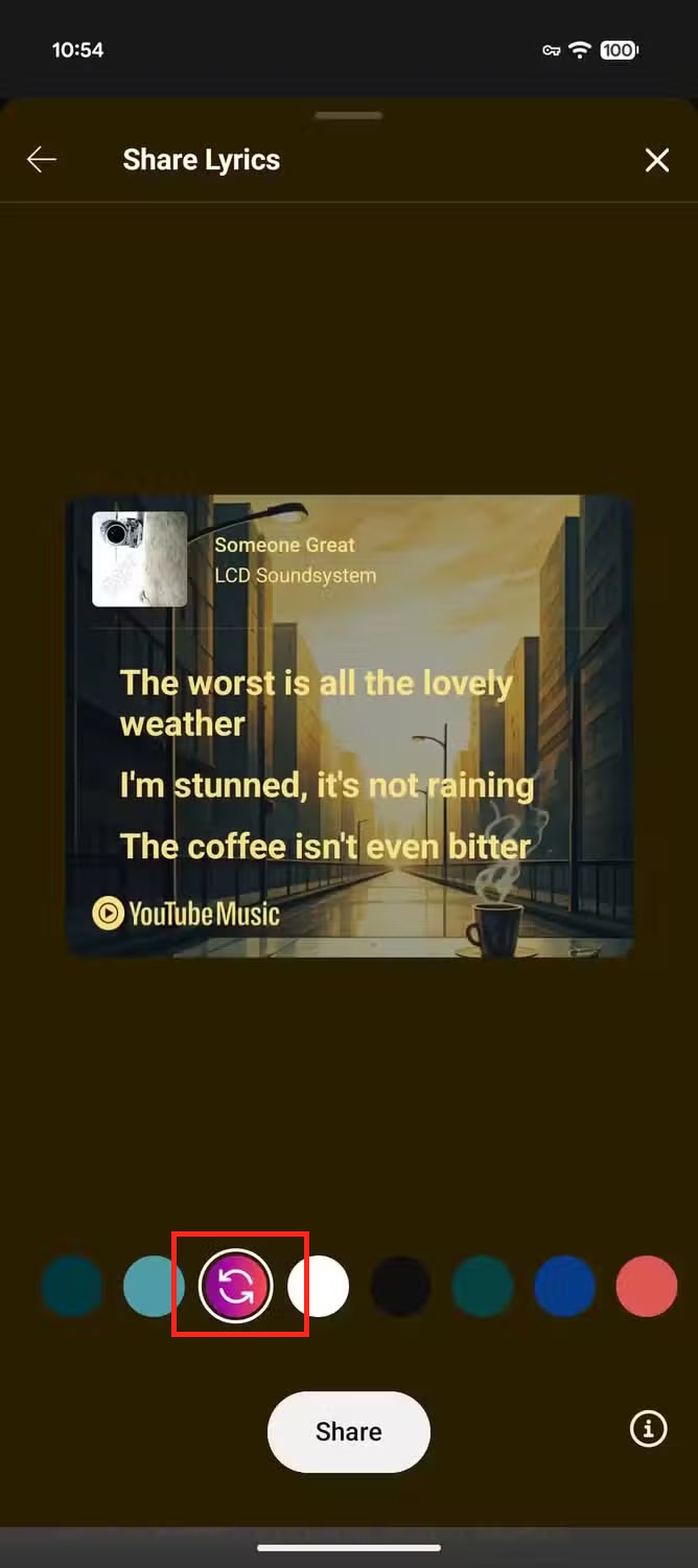 Nền AI theo lời nhạc chia sẻ YouTube Music