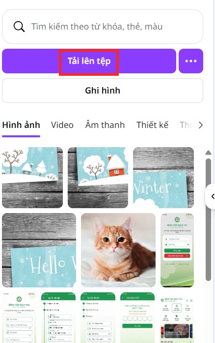 Tải ảnh PNG lên Canva