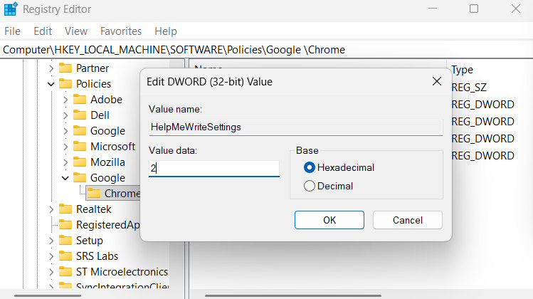 Tắt dùng AI viết nội dung