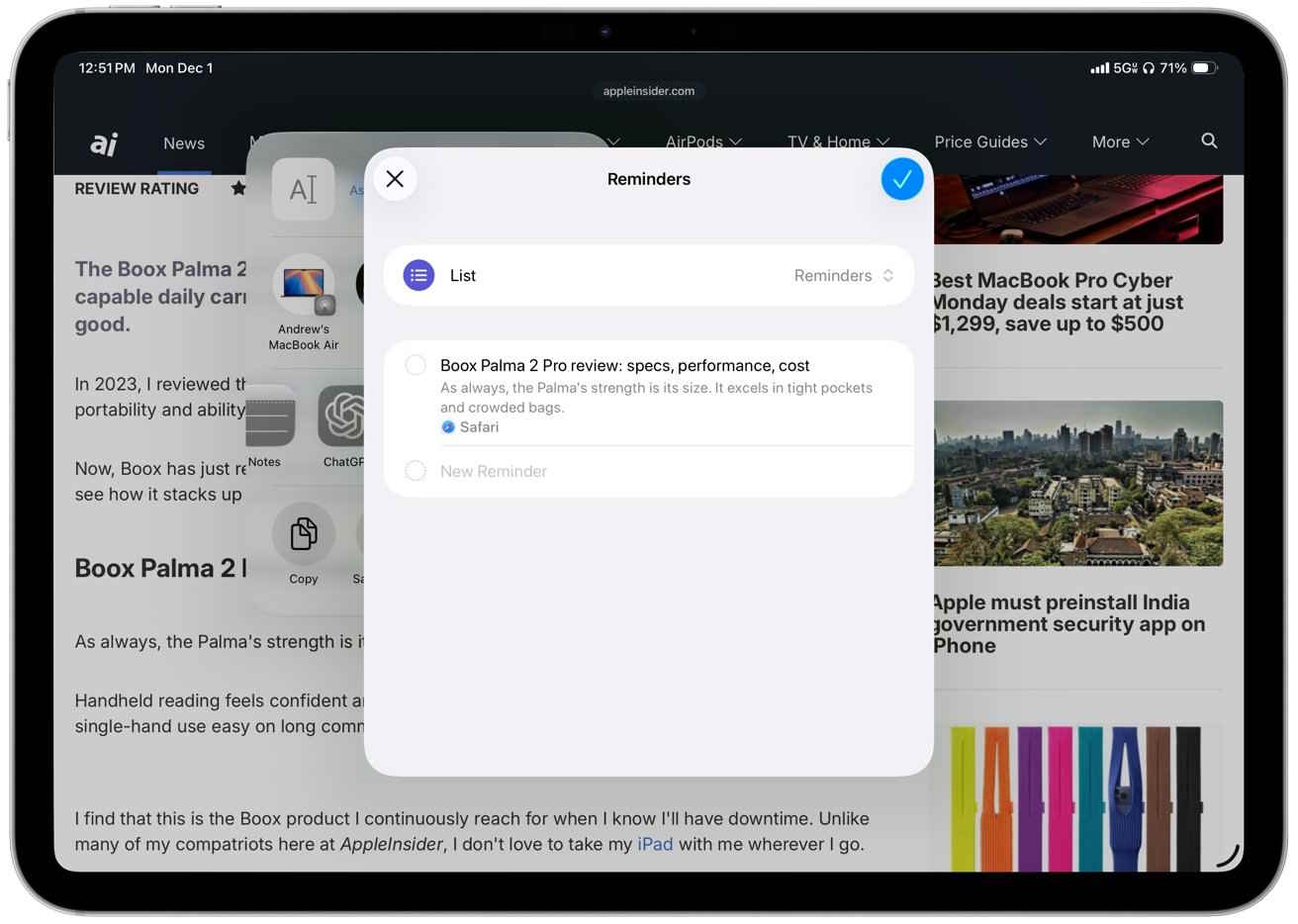 Tạo lời nhắc từ tin nhắn bằng Apple Intelligence iPhone