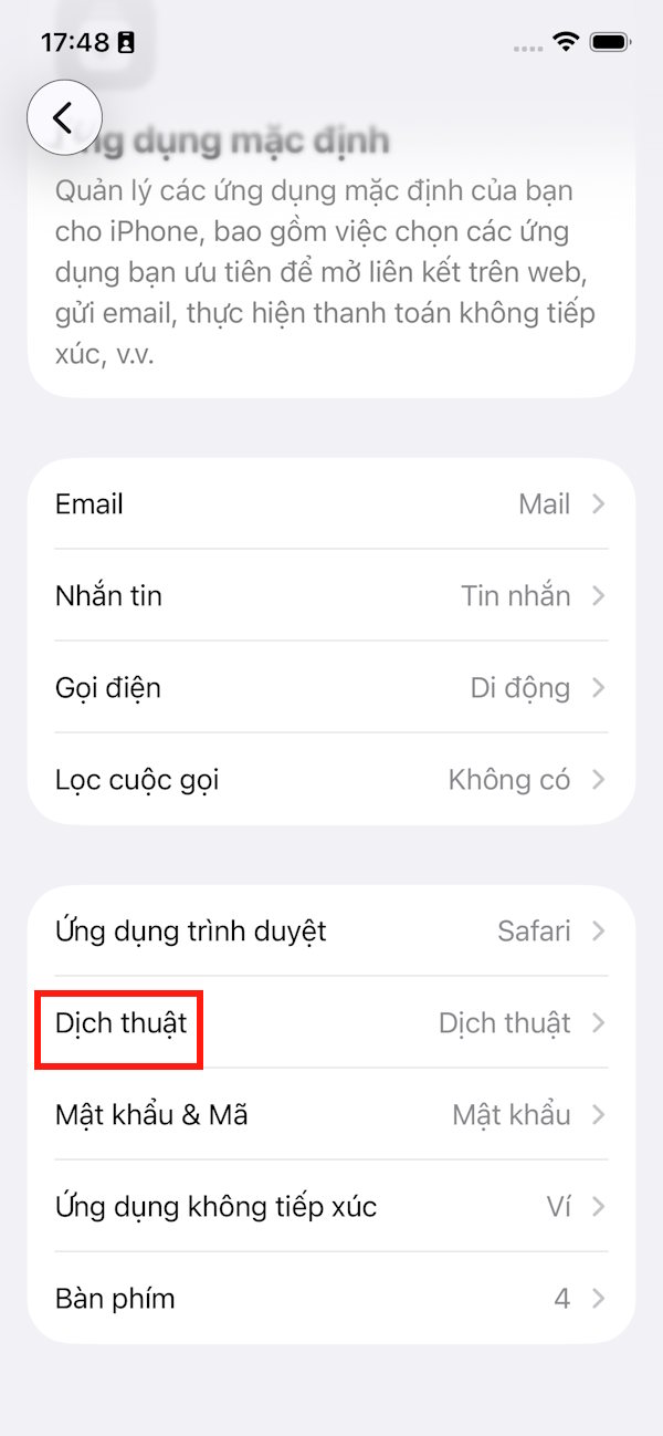 Ứng dụng Dịch thuật
