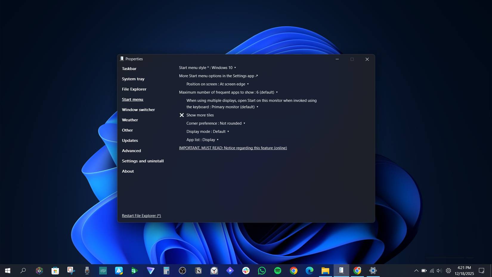 ExplorerPatcher trên Windows 11