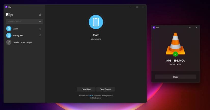 Gửi file với Blip mà không bị gián đoạn