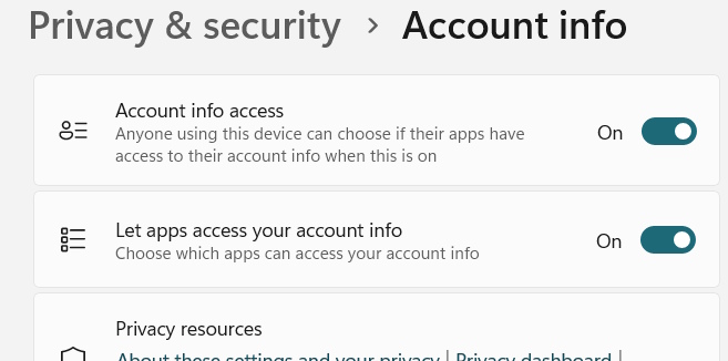 Bật đồng bộ hóa thiết bị và cài đặt quyền riêng tư