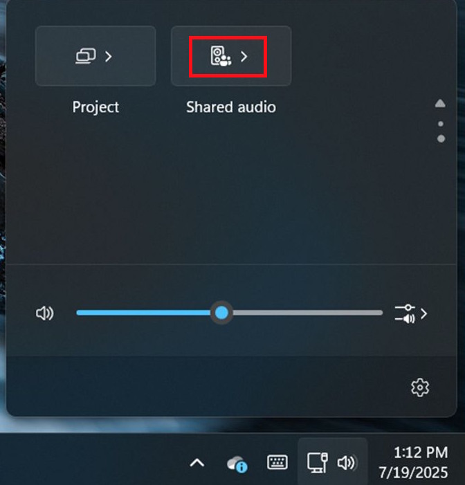 Share Audio trên Windows 11
