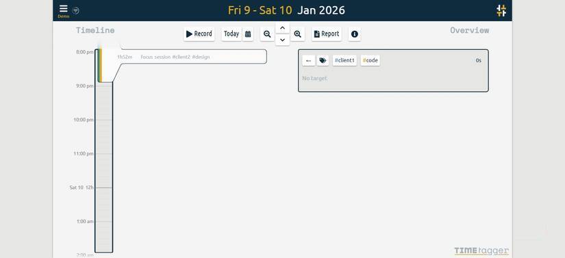 Xem khoảng thời gian trống trên TimeTagger