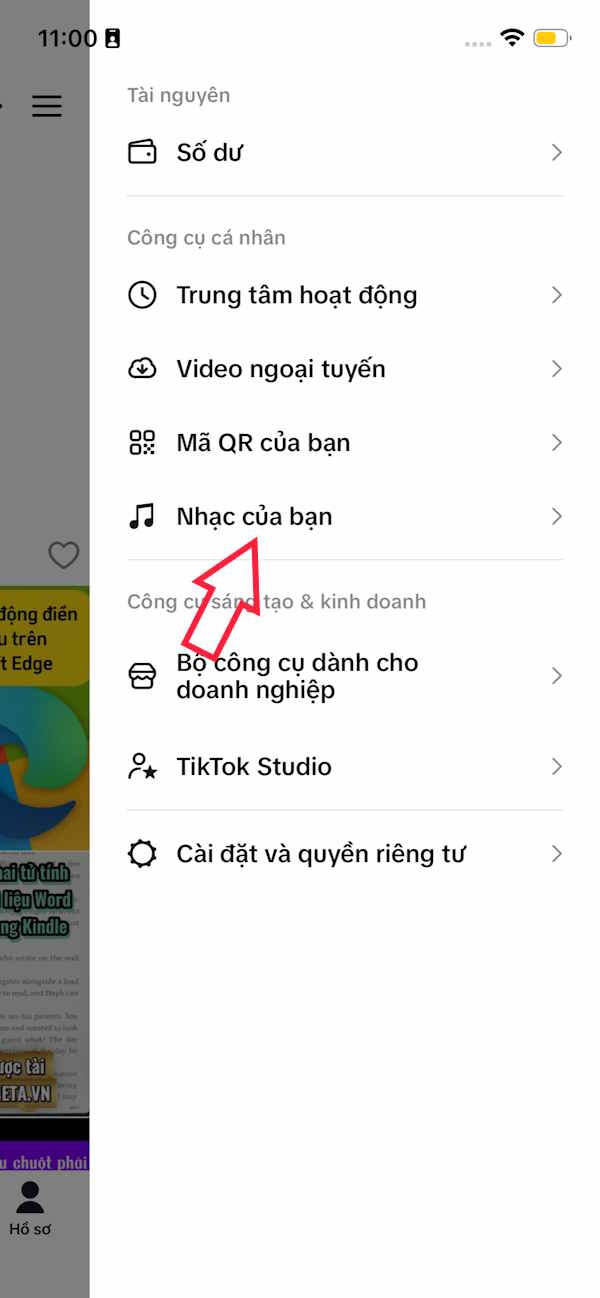 Nhạc của bạn trên TikTok