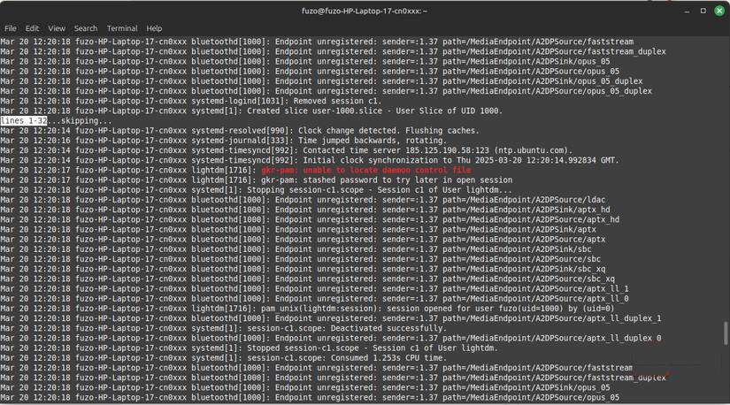 Xem nhật ký hệ thống trên Linux Mint
