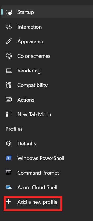 Add a new profile PowerShell