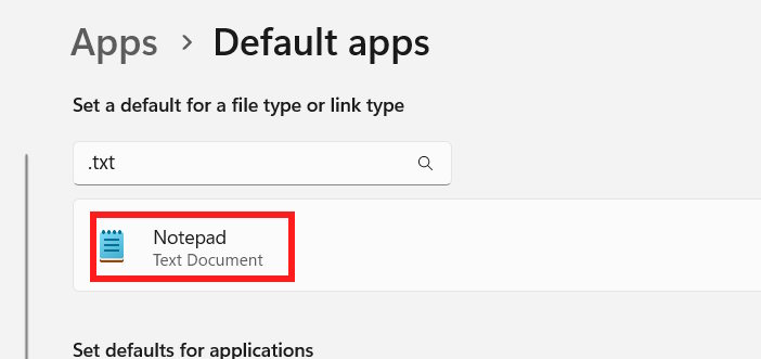 Chọn ứng dụng Notepad