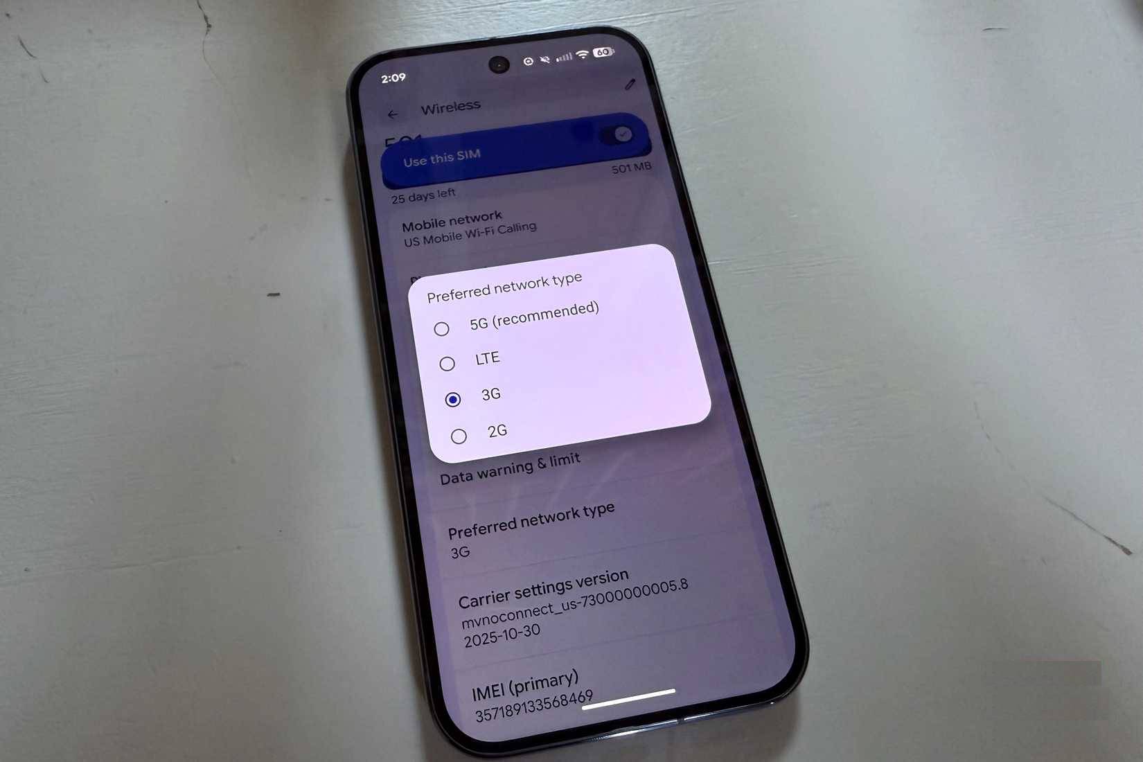 Bật LTE trên Android
