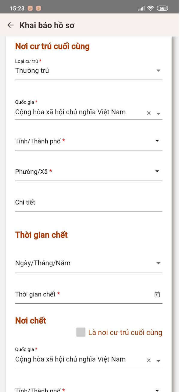 Hồ sơ người được khai tử