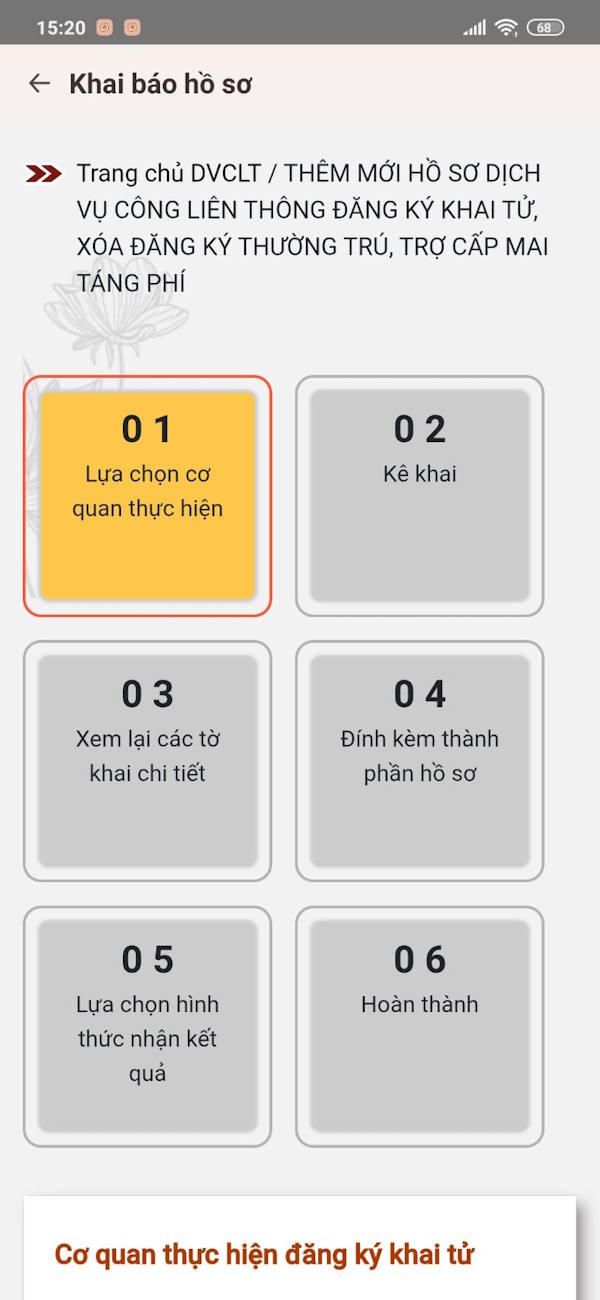 Thủ tục đăng ký khai tử 