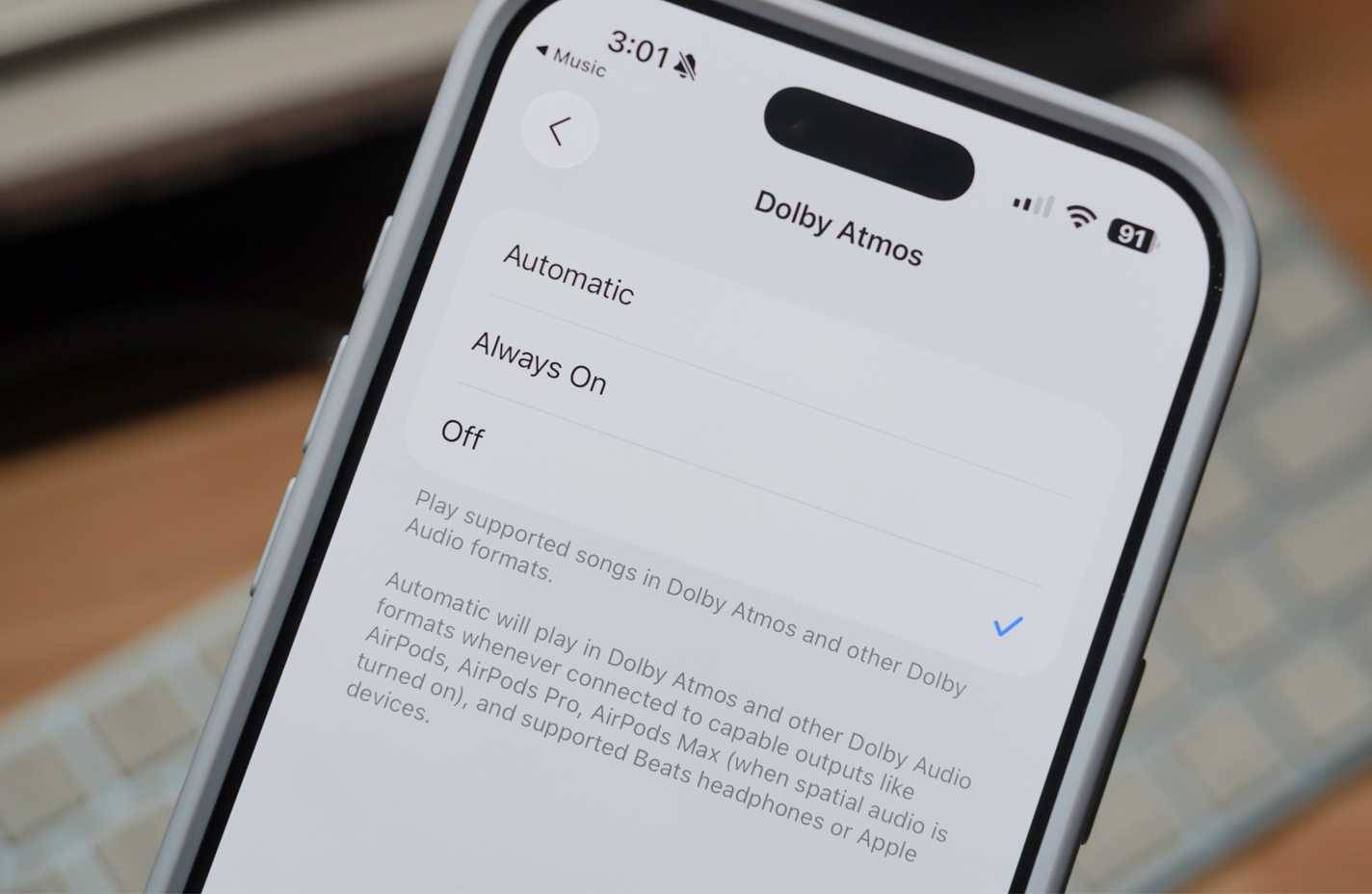 Cài đặt Dolby Atmos trong Apple Music