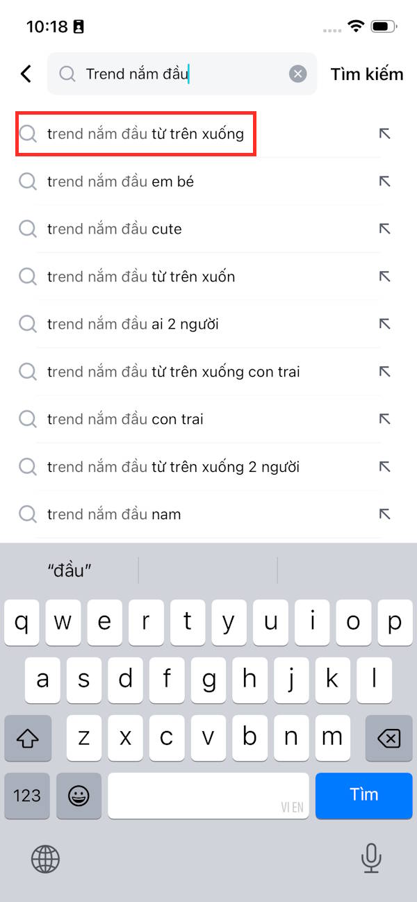 Tìm trend nắm đầu CapCut 