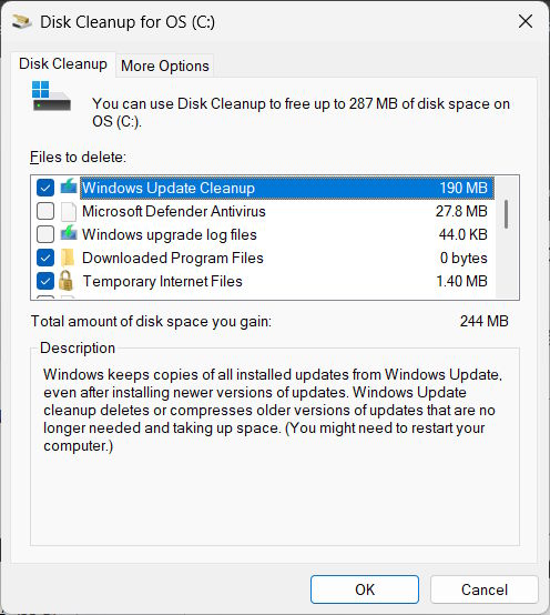 Sử dụng Disk Cleanup xóa thư mục Windows Installer
