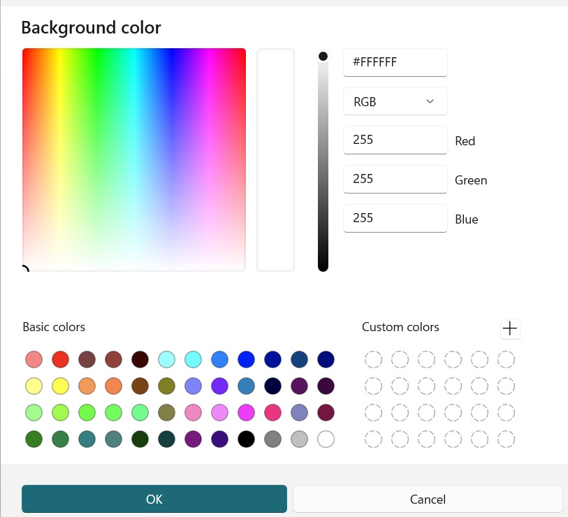 Chọn màu nền cho ảnh