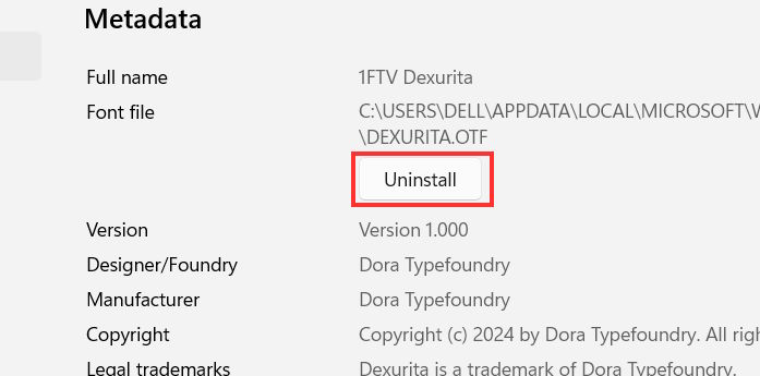 Gỡ font chữ từ File Explorer Windows