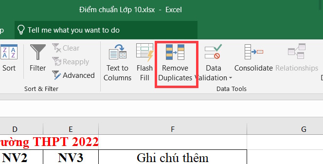 Xóa các mục trùng lặp trong Excel