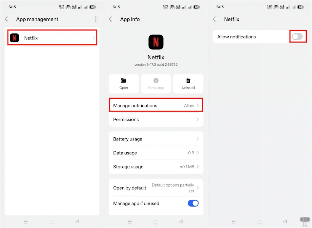 Tắt thông báo Netflix trên Android