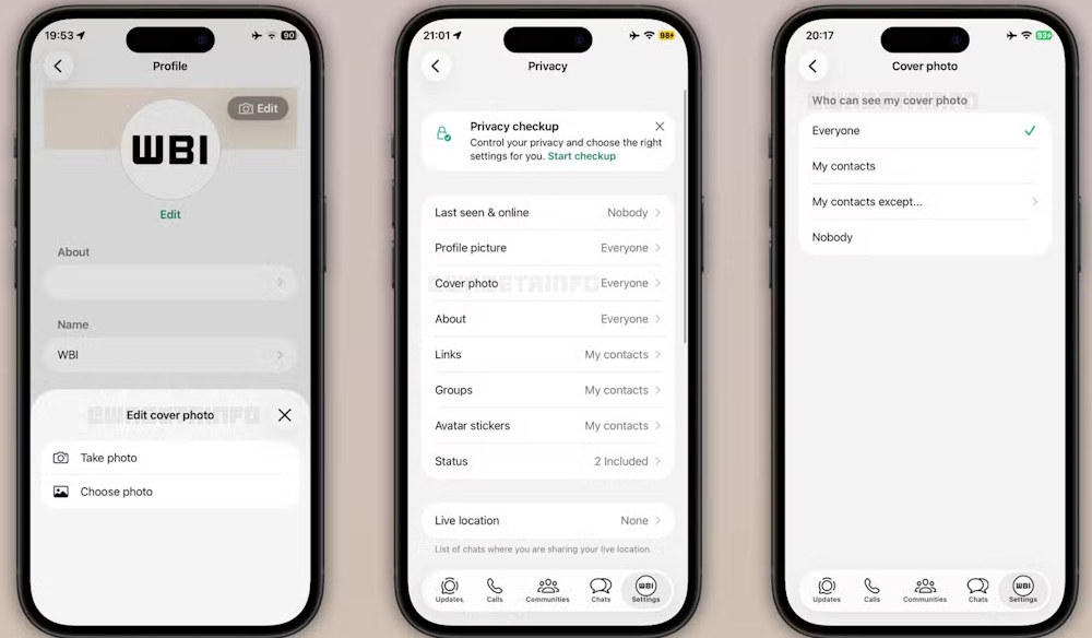 Cài ảnh bìa WhatsApp