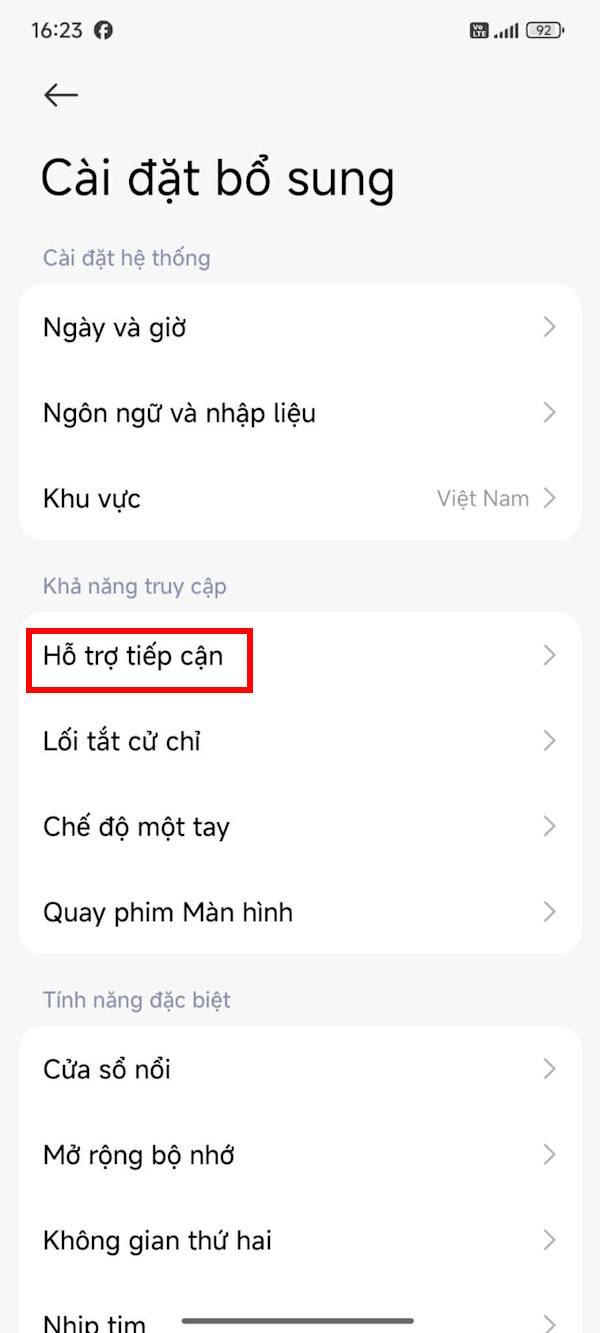 Hỗ trợ tiếp cận Android