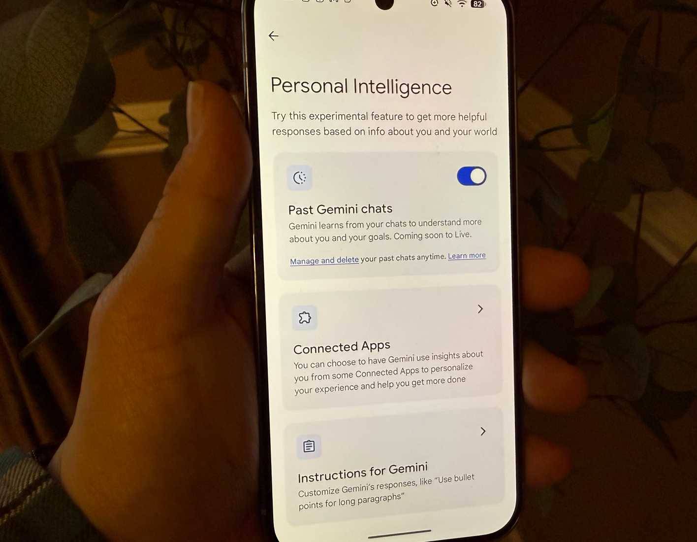 Thiết lập Personal Intelligence trên Android