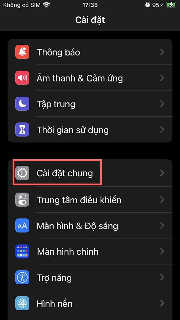Cài đặt chung WhatsApp